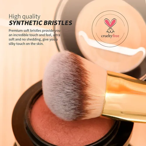 Miniatura 4 de DUcare Cepillo para Base de Maquillaje, Bronceador, Contorno, Maquillaje, Cepillo de Dos Puntas, Autobronceador, Cepillo Escultor para Mezclar Polvo
