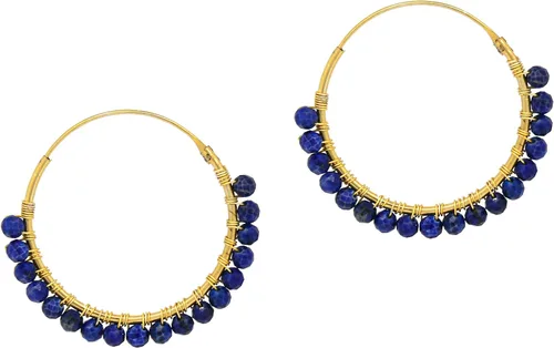 Miniatura 7 de Gempires - Aretes de cristal con cuentas naturales, hechos a mano, hipoalergénicos, sin deslustre, chapados en oro, aretes colgantes