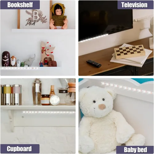 Miniatura 6 de Tira de luz LED autoadhesiva blanca fría para máquina de coser, 6.6 ft, 5 V, USB 6500 K