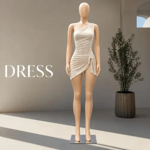 Miniatura 2 de Maniquí de cuerpo completo con curvas BBL femenino, brazos ajustables desmontables de 70.8 pulgadas y forma de vestido de torso extraíble con base