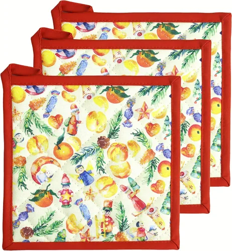 Miniatura 5 de Soporte para ollas de horno de algodón resistente al calor, agarradera de tela de toalla para cocina, guantes de horno para cocinar, cuadrado, 7 x 7