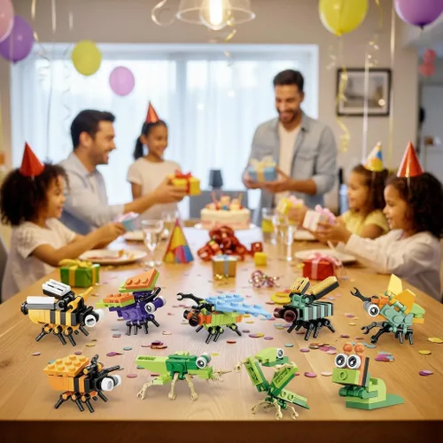 Miniatura 2 de BRICHBROW Recuerdos de fiesta para niños, paquete de 12 bloques de construcción de animales para bolsas de regalos, rellenos de calcetines, premios