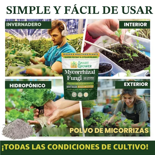 Miniatura 4 de Potenciador de raíces de hongos micorrízicos orgánicos para plantas, súper potente 100 esporas por gramo, mezcla de 5 cepas, resultados rápidos