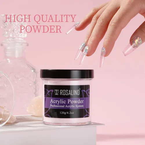 Miniatura 7 de ROSALIND Polvo acrílico rosa suave – 4.23 onzas / 4.23 oz polvo acrílico para extensión de uñas acrílicas, polvo acrílico de polímero profesional