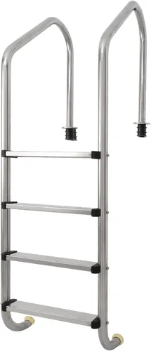 Miniatura 9 de DOEL Escalera de piscina, escalera antideslizante de 3 escalones de acero inoxidable para piscina interior/exterior, fácil montaje y escalada
