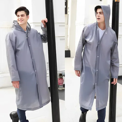 Miniatura 33 de Cosowe Ponchos de lluvia reutilizables para adultos, 2 piezas impermeables de emergencia para mujeres y hombres con capucha y cordón