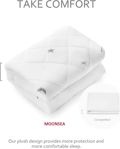 Miniatura 2 de Moonsea Protector de colchón impermeable para empacar y jugar, se adapta a Graco Pack 'n Play On The Go Playard, transpirable y lavable para empacar