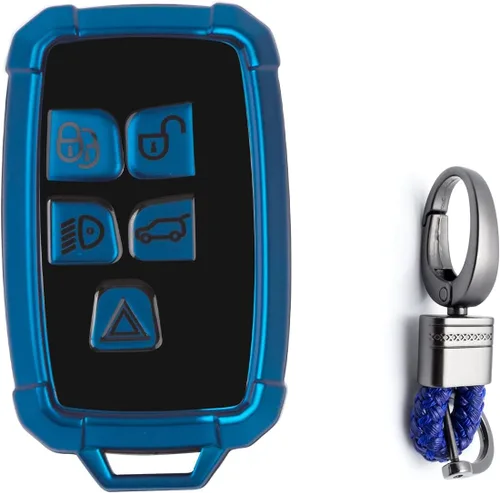 Miniatura 10 de x xotic tech Funda para llavero compatible con Range Rover Evoque Discovery LR4 Land Rover Sport o Jaguar XF XJ F-PACE F-Type 5 botones, protección