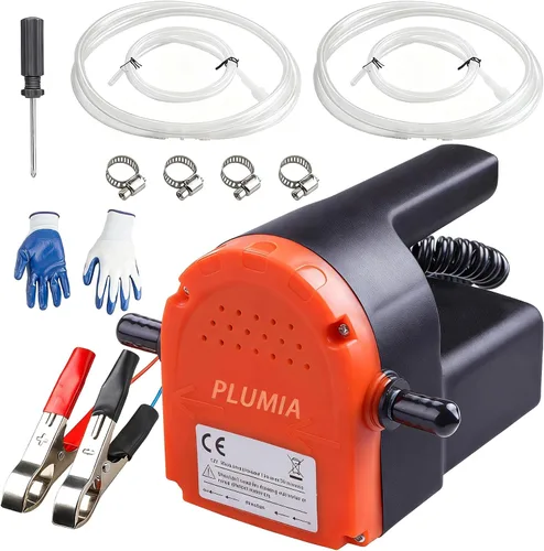 PLUMIA 12V 100W Bomba Extractora de Cambio de Aceite, Bomba de Extracción de Aceite/Diésel Mejorada de Succión de Recuperación y Transferencia,