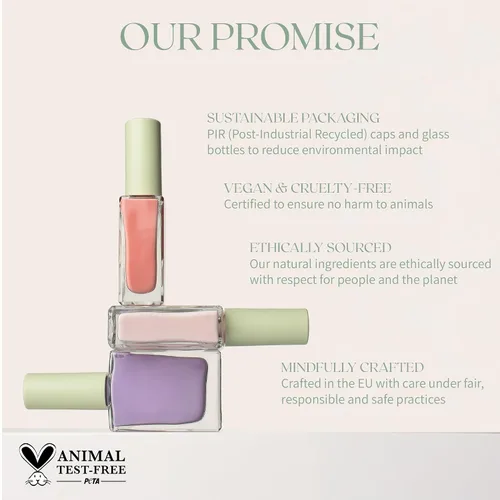 Miniatura 6 de Esmalte de uñas transpirable de alta calidad de larga duración (coral tostado) - Vegano y libre de toxinas