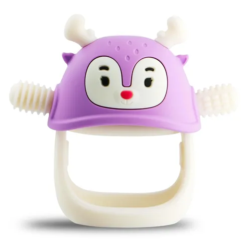 Miniatura 16 de Smily Mia Juguetes de dentición para bebés de 0 a 6 meses, mordedores para bebés de 3 a 6 meses Mordedor de pingüino Mordedor de mano Manoplas