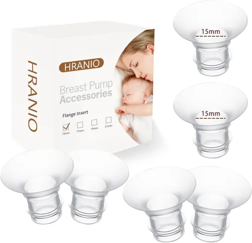 Inserto de brida de 0.59 pulgadas, 6 piezas, kit de tamaño de brida compatible con brida Spectra, piezas de bomba Spectra, extractor de leche