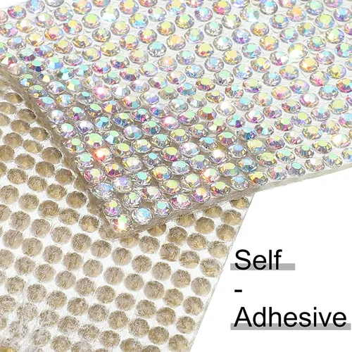 Miniatura 3 de 5 rollos de cinta autoadhesiva de diamantes de imitación con cristal, cinta de diamantes bling con pegatinas de 2 mm para manualidades, bodas