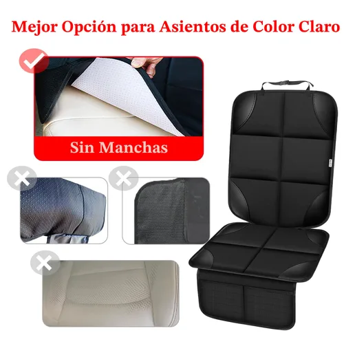 Miniatura 6 de Protector de asiento de automóvil para silla infantil, resistente al agua 600D, protege el asiento de las huellas del bebé, con respaldo Negro 2
