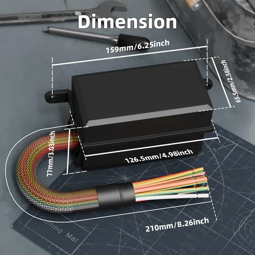 Miniatura 2 de DaierTek Caja de relé de fusibles impermeable de 12 V, fusibles ATO/ATC y bloque de relé de 4 vías con arnés precableado para marina, automóvil