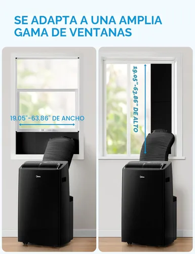 Miniatura 7 de Midea Duo 12,000 BTU (10,000 BTU SACC) Inversor de alta eficiencia, aire acondicionado portátil ultra silencioso, enfría hasta 450 pies cuadrados