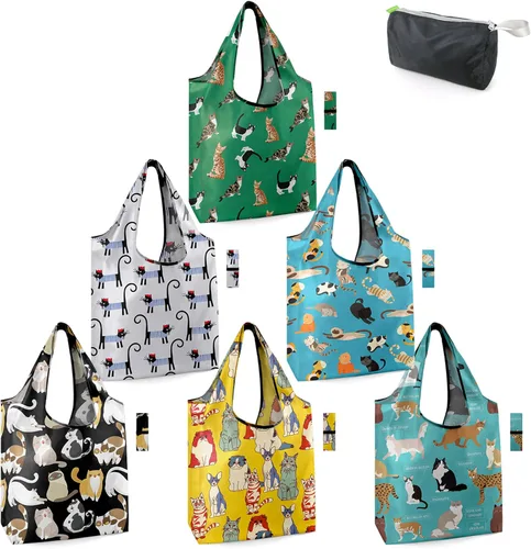 Miniatura 29 de BeeGreen 12 paquetes de bolsas reutilizables de flores, bolsas reutilizables extragrandes de 50 libras, lindo diseño floral, bolsas plegables