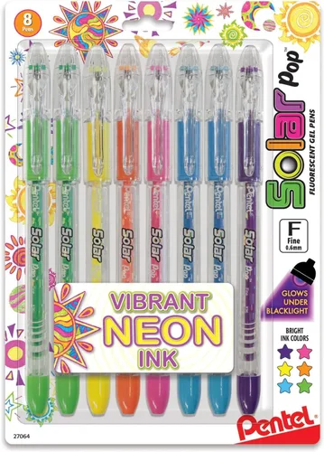 Miniatura 16 de Pentel Sparkle Pop - Bolígrafo de gel metálico, línea gruesa de 1.0mm, colores surtidos, paquete de 4 (K91BP4M)