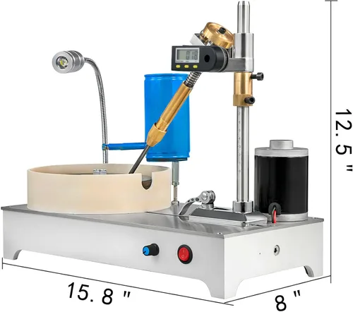 Miniatura 4 de Dzhot51 Gem faceting máquina pulidora joyería herramienta Jade Flat Grinder 110V-240V 120W (manipulador de pantalla digital)
