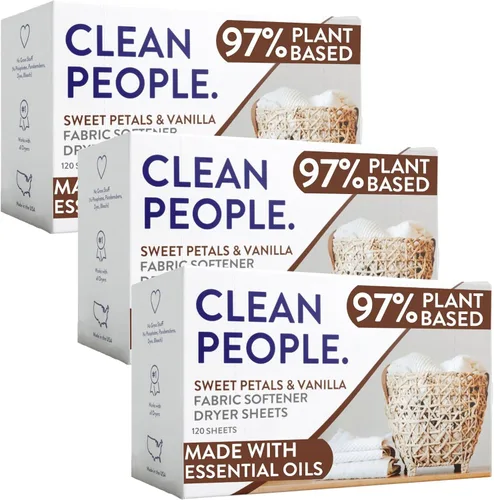 Miniatura 12 de The Clean People Sábanas suavizantes de tela, sábanas para secadora, suavizan y eliminan la adherencia estática, suavizante vegano, sin fragancia