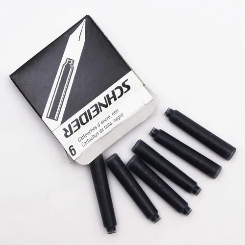 Miniatura 4 de Schneider Cartucho de Tinta, Formato Estándar, Cierre de Bola, Recambio para Plumas Estilográficas y Bolígrafos de Cartucho, Tinta Negra, Caja de 6