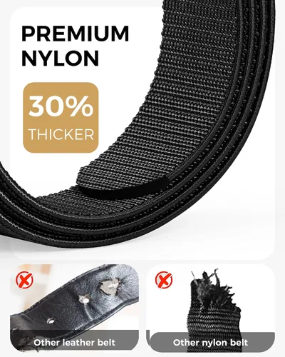 Miniatura 3 de Cinturón de trinquete elástico para hombres, cinturón de trabajo táctico de nailon casual, hebilla ajustable