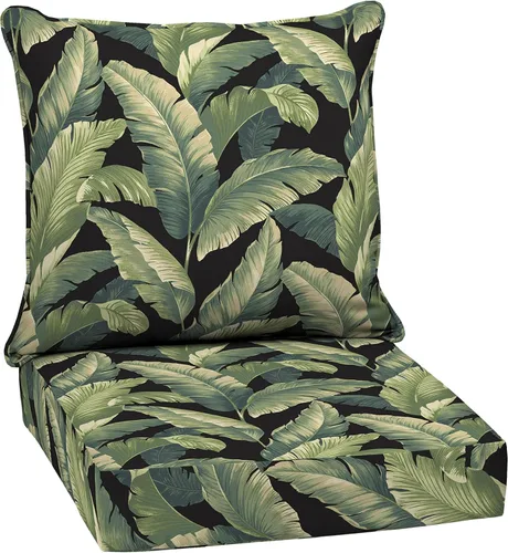 Miniatura 17 de Arden Outdoor Deep Seat Cushion Set, 24 x 24 pulgadas, Cojín para patio resistente al clima, a la lluvia y a la decoloración para silla, sofá y sofá