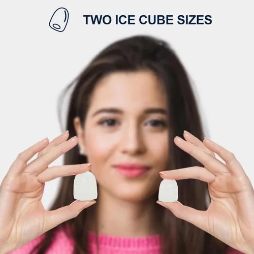 Miniatura 4 de Koolatron Máquina de hielo portátil para encimera, 2 tamaños, cubos de hielo en bala, listos en 6 minutos, 26.5 libras/día con cuchara de hielo