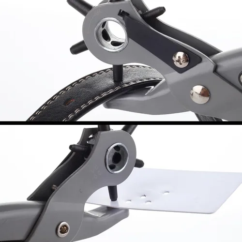 Miniatura 5 de UNCO- Herramienta de perforación de cuero para perforación, 5/64", 3/32", 7/64", 1/8", 5/32", 3/16" 6 Different Hole Sizes, Durable Hole Punch for