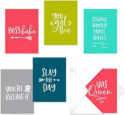Miniatura 10 de Canopy Street Bestie Food - Tarjetas de notas / 4 5/8 pulgadas x 6 1/4 pulgadas / 12 tarjetas de felicitación ilustradas de Thinking Of