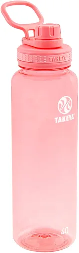 Miniatura 25 de Takeya Tritan - Botella de Agua Deportiva con Tapa de Boquilla - Sin BPA y Apta para Lavavajillas - Botella Reutilizable con Asa en la Tapa - Rosa