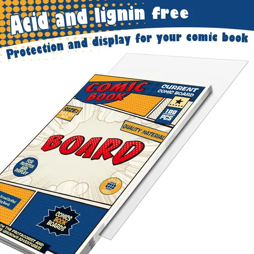 Miniatura 3 de Leffis 100 protectores para cómics, protectores de cómics de tamaño actual, protectores de cómics gruesos y duraderos de tamaño regular