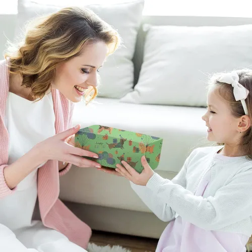 Miniatura 7 de Apol Papel de regalo de feliz cumpleaños, papel de regalo para cachorros, 4 hojas plegadas, papel de estraza para niños, niñas, mujeres, hombres