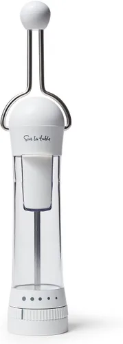 Sur La Table Spice XL - Molinillo de trinquete con 5 ajustes gruesos ajustables, capacidad de 3/4 de taza, color blanco