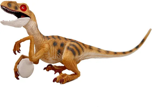 Miniatura 2 de Gemini & Genius - Figura de acción de velociraptor con mandíbula móvil y manos, juguete de dinosaurio para niños