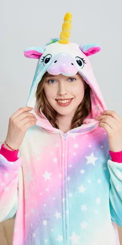 Miniatura 5 de Pijama de unicornio para adultos, para Navidad, Halloween, cosplay, ropa de dormir
