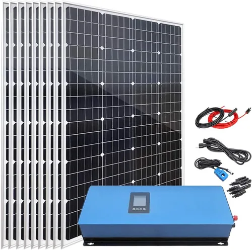 Miniatura 12 de Kit de sistema solar para el hogar de 480 W con 4 paneles solares monocristalinos de 120 W y 1000 W MPPT Solar Grid Tie Power Inverter