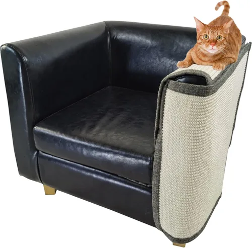 Miniatura 10 de Sillón rascador para gatos, protección de muebles de sisal natural contra gatos, rascador de esquina para sofá, silla, sofá, fácil instalación Sofá