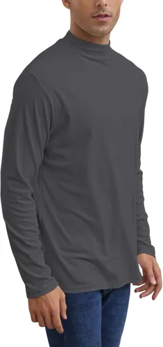 Miniatura 3 de Camisetas casuales de cuello alto falso para hombre, manga larga, térmicas, elásticas, básicas, ligeras, camisetas
