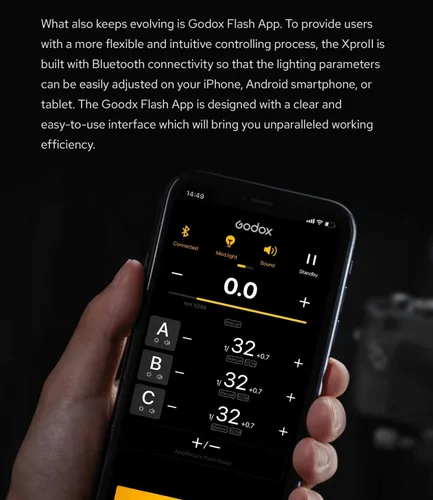 Miniatura 3 de Godox XProII-S - Transmisor de disparador de flash inalámbrico para cámaras Sony, 2.4G TTL-Convertidor manual HSS 1/8000S función Bluetooth, bloqueo