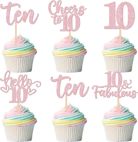 Miniatura 66 de 30 piezas de adornos para cupcakes de 12 cumpleaños feliz, brillantes doce, hola 12, felicitaciones a 12 años, adornos para cupcakes, 12