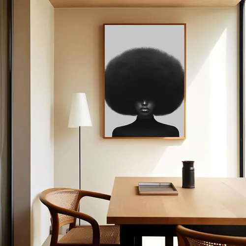 Miniatura 3 de Póster de personas negras, arte de mujeres afroamericanas, arte minimalista para mujer, impresión de mujer afro, obra de arte moderna, 16 x 24