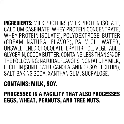 Miniatura 9 de Atkins Galleta de proteína con chispas de chocolate, postre proteico, rico en fibra, 0.11 onzas de carbohidratos netos, 0.04 oz de azúcar, apto