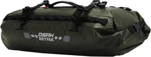 Miniatura 9 de Bolsa de lona impermeable y maleta - Bolsa seca para motocicleta, bolsas de sillín con cierre enrollable, gran espacio de almacenamiento, para Negro
