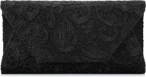Miniatura 10 de UBORSE Bolso de noche clutch de encaje tipo sobre para mujer, formal, elegante, para boda, fiesta, cóctel, bandolera y bolso de hombro
