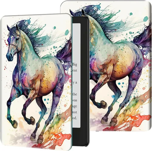 Miniatura 38 de Funda para Kindle de 6 pulgadas (11.ª generación, versión 2024/2022) delgada de piel sintética, ajustable, multiángulo, Smart Shell con función