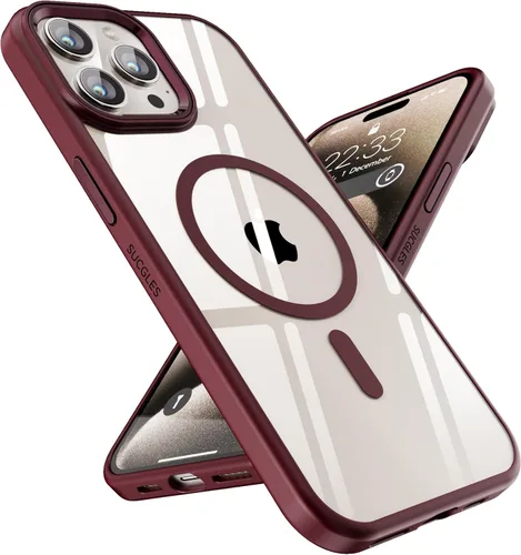 Miniatura 41 de SUCGLES Funda para iPhone 13 Pro Max con MagSafe, imán ultra fuerte N56, protección contra caídas de 12 pies, antiamarilleo, funda magnética