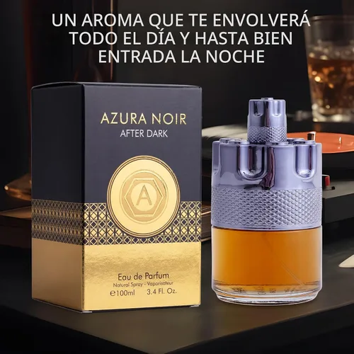 Miniatura 4 de Azura Noir After Dark Eau De Parfum para Hombre - Fragancia Amaderada y Picante - Elección de Colonia de Larga Duración para Uso Diario - Notas