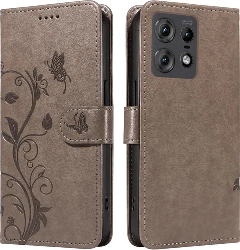 Miniatura 95 de Funda para Motorola Moto E22/E22i, piel sintética, con tarjetero y correa para la muñeca, a prueba de golpes, funda magnética para Motorola Moto Rojo
