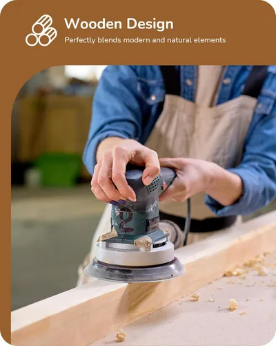 Miniatura 2 de EDISHINE Lámpara de pie moderna de mediados de siglo con control remoto, lámpara de esquina LED de madera regulable, iluminación de ambiente Marrón